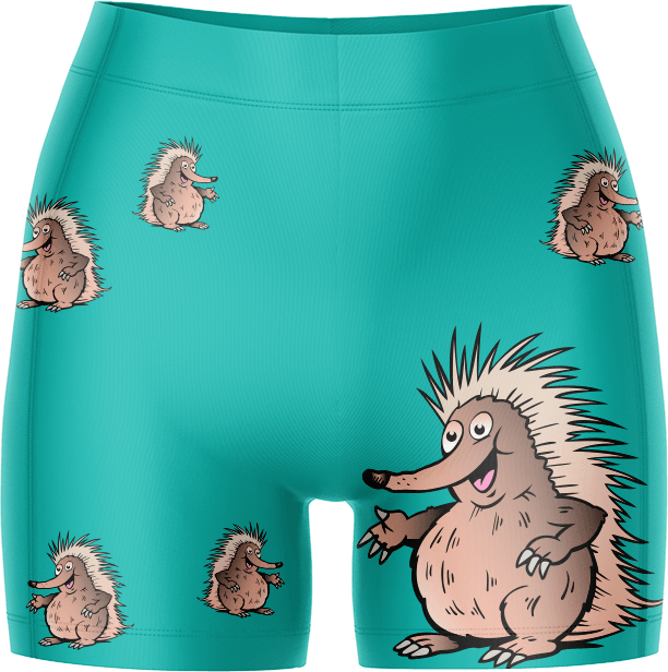 Spunky Echidna Ladies Gym Shorts - fungear.com.au