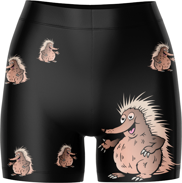 Spunky Echidna Ladies Gym Shorts - fungear.com.au