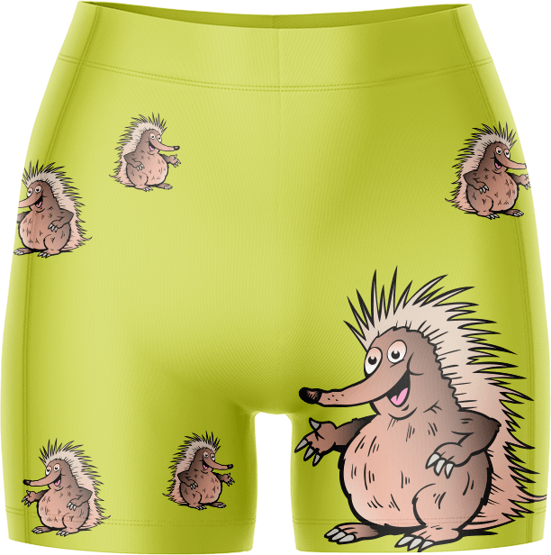 Spunky Echidna Ladies Gym Shorts - fungear.com.au
