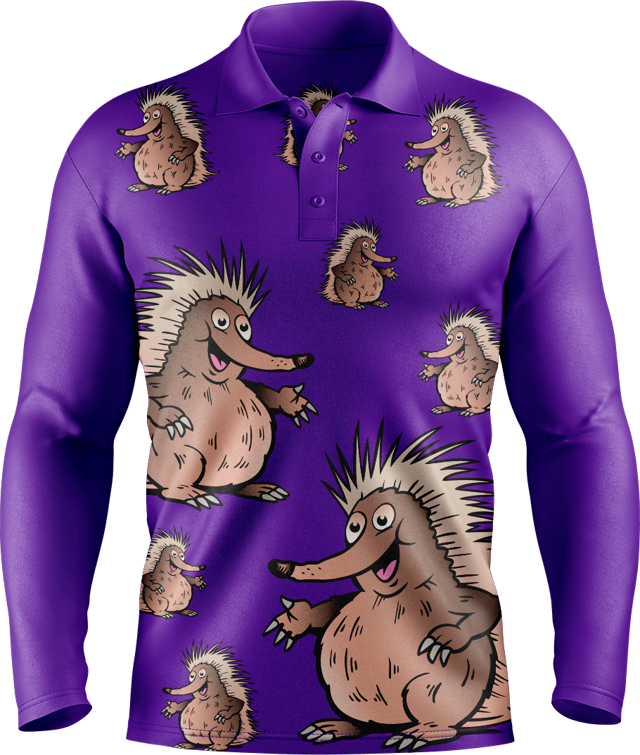Spunky Echidna Men's Polo - fungear.com.au