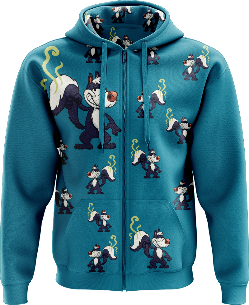 Stinky Skunk Full Zip Hoodies Jacket - fungear.com.au
