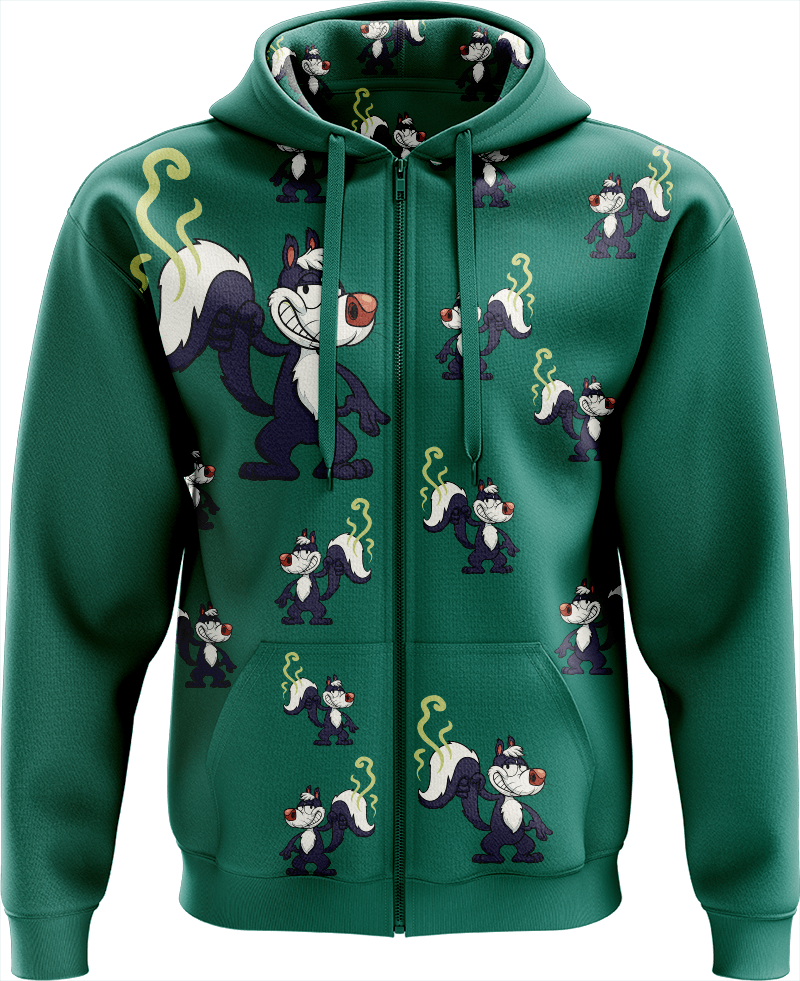 Stinky Skunk Full Zip Hoodies Jacket - fungear.com.au