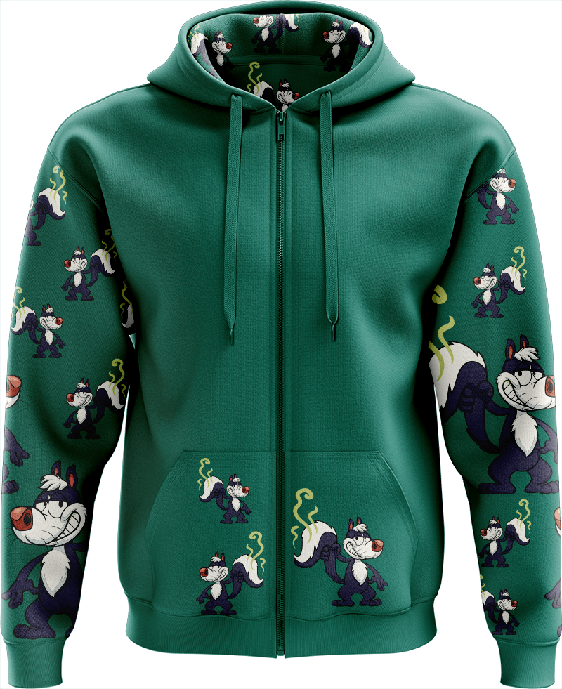 Stinky Skunk Full Zip Hoodies Jacket - fungear.com.au