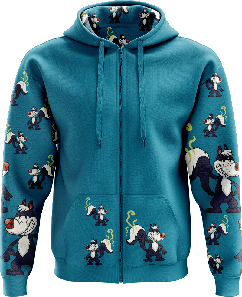 Stinky Skunk Full Zip Hoodies Jacket - fungear.com.au