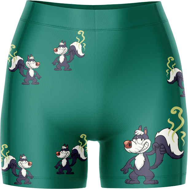 Stinky Skunk Ladies Gym Shorts - fungear.com.au