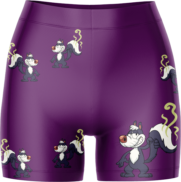 Stinky Skunk Ladies Gym Shorts - fungear.com.au