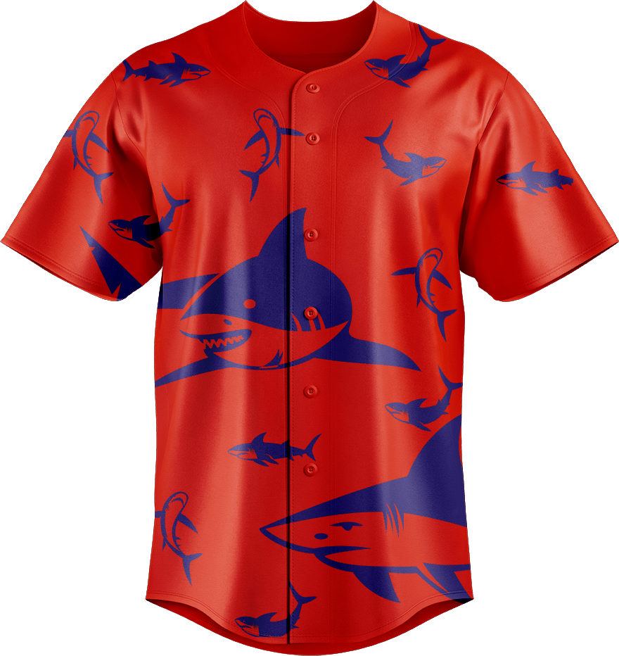 Swim with Sharks Baseball Jerseys - fungear.com.au