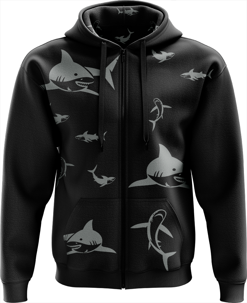 Swim with Sharks Full Zip Hoodies Jacket - fungear.com.au