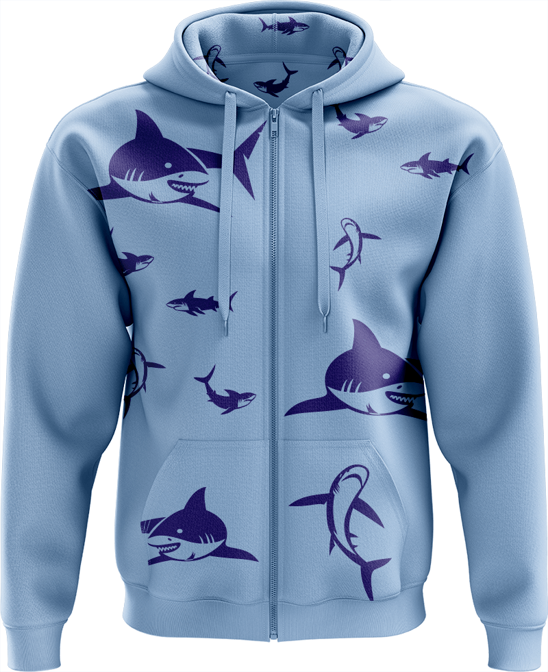 Swim with Sharks Full Zip Hoodies Jacket - fungear.com.au