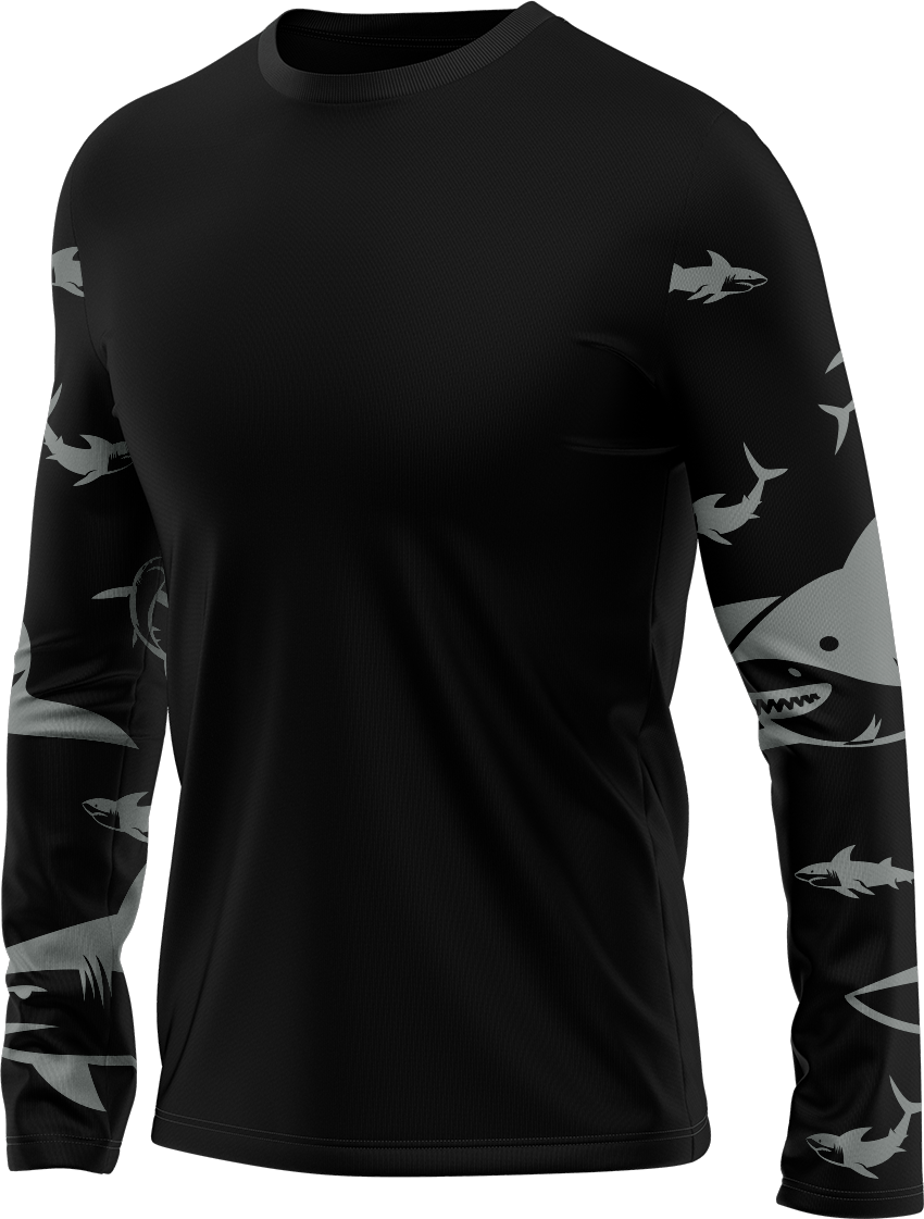 Swim with Sharks Rash Shirt Long Sleeve - fungear.com.au