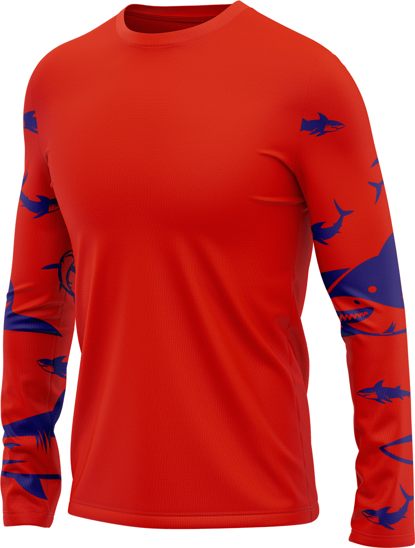 Swim with Sharks Rash Shirt Long Sleeve - fungear.com.au