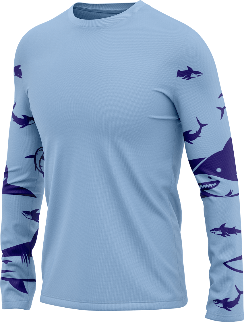 Swim with Sharks Rash Shirt Long Sleeve - fungear.com.au
