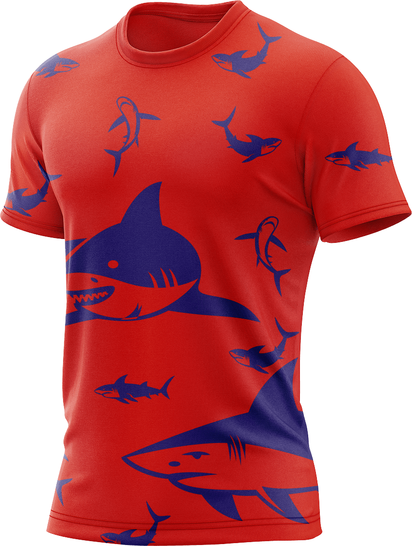 Swim with Sharks Rash T-Shirt Short Sleeve - fungear.com.au