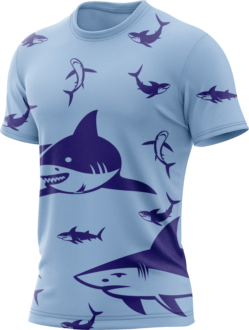 Swim with Sharks Rash T-Shirt Short Sleeve - fungear.com.au