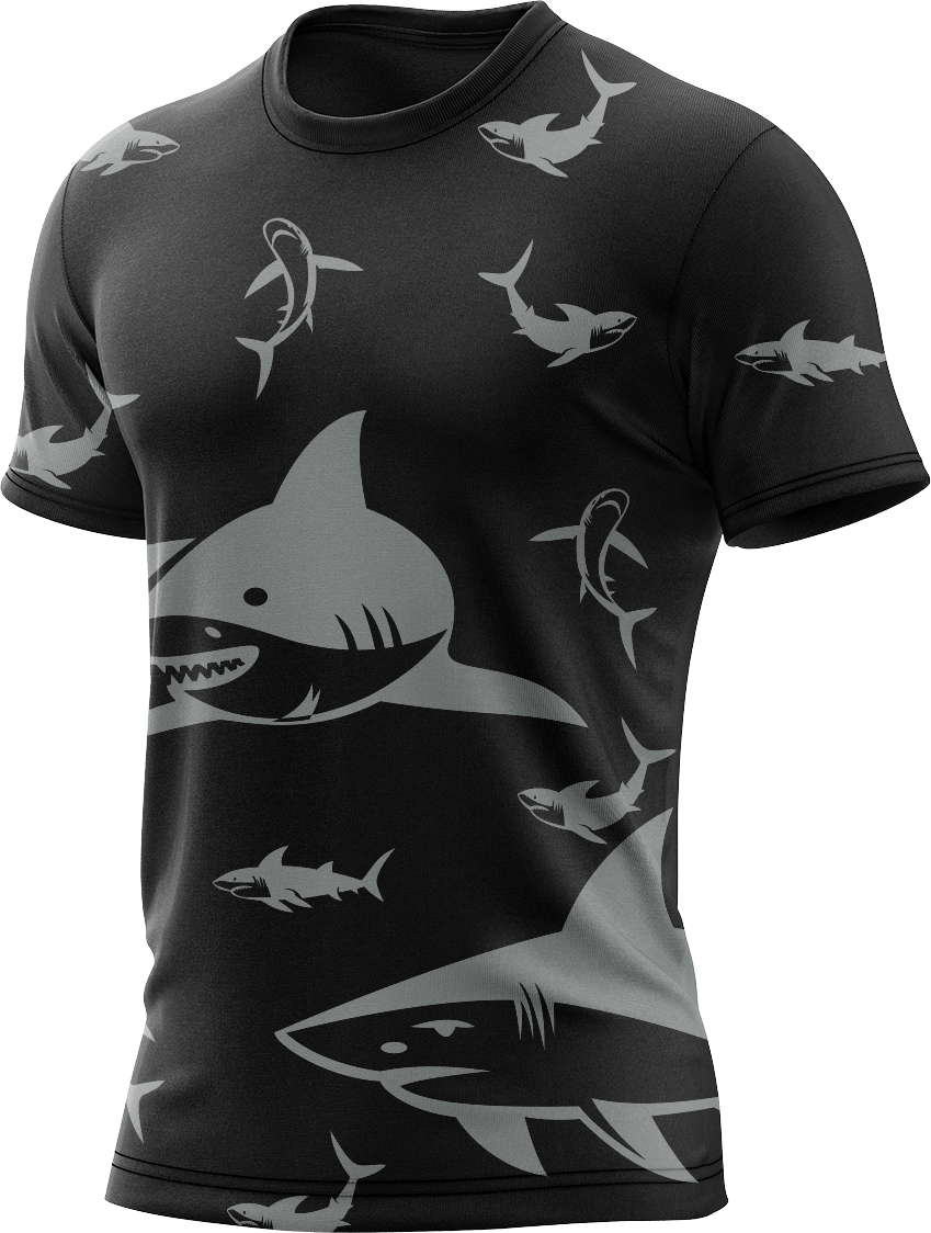 Swim with Sharks Rash T-Shirt Short Sleeve - fungear.com.au