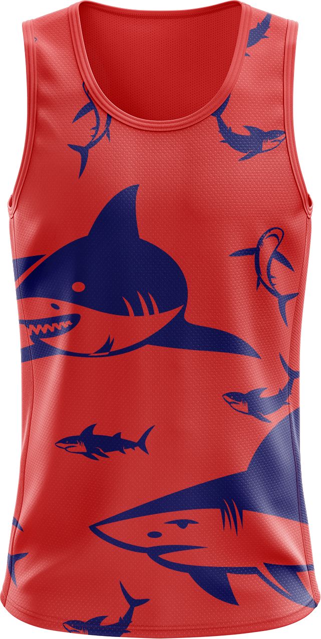 Swim with Sharks Singlets - fungear.com.au