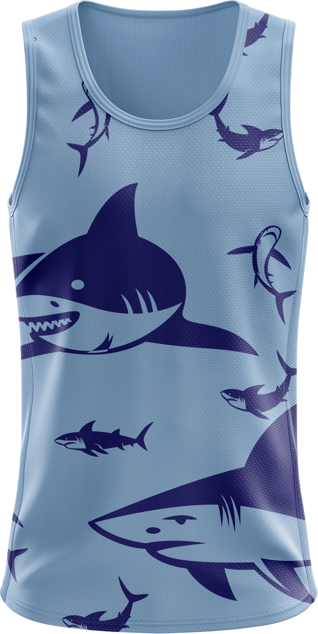 Swim with Sharks Singlets - fungear.com.au