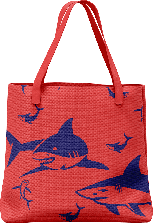 Swim With Sharks Tote Bag - fungear.com.au