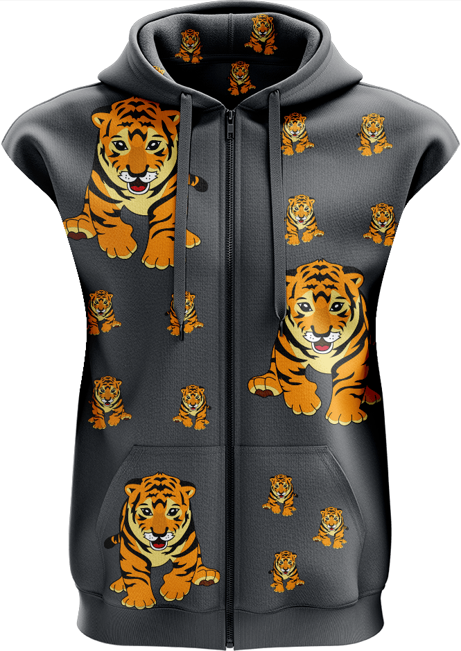 Tuff Tiger Full Zip Sleeveless Hoodie Jackets