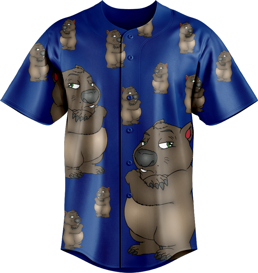 Wally Wombat Baseball Jerseys - fungear.com.au