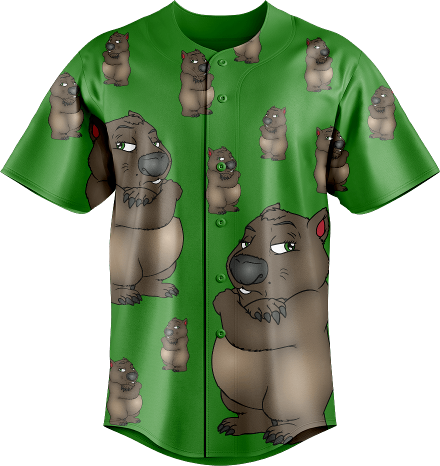 Wally Wombat Baseball Jerseys - fungear.com.au