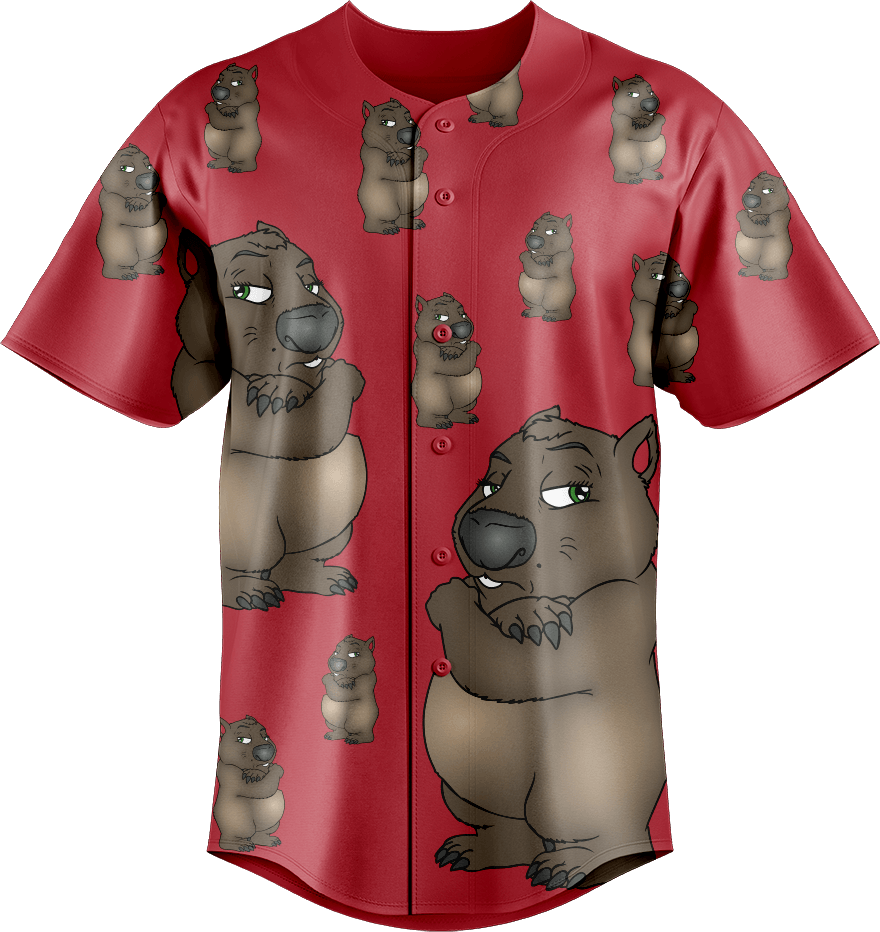 Wally Wombat Baseball Jerseys - fungear.com.au