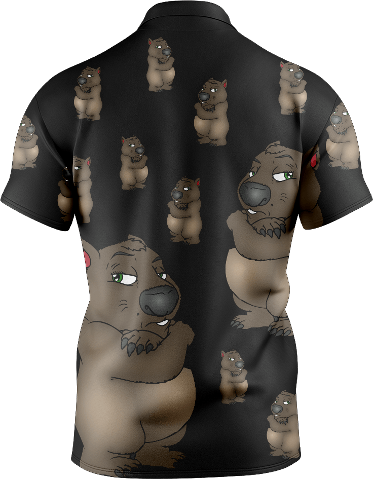 Wally Wombat Men's Short Sleeve Polo - fungear.com.au