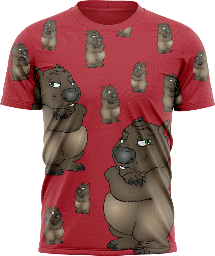 Wally Wombat T shirts - fungear.com.au