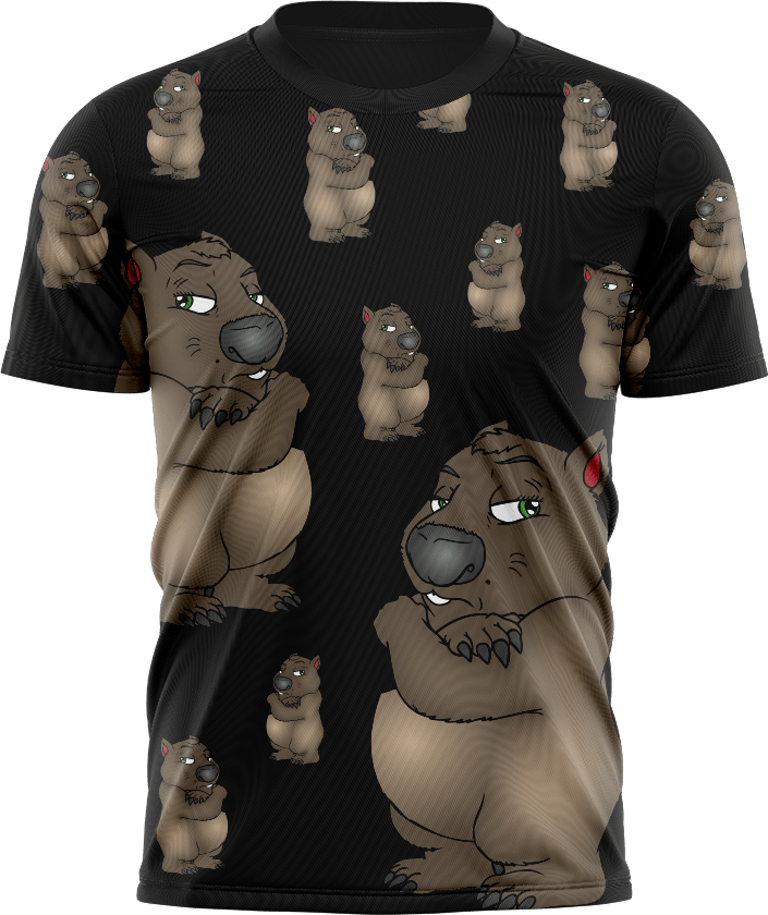 Wally Wombat T shirts - fungear.com.au