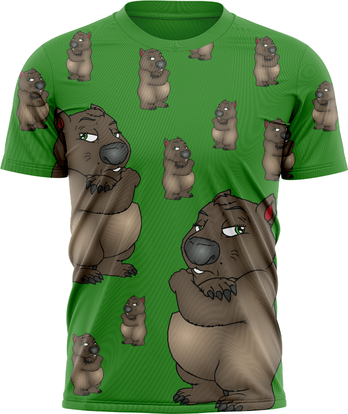 Wally Wombat T shirts - fungear.com.au