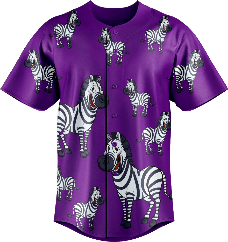 Ziva Zebra Baseball Jerseys - fungear.com.au