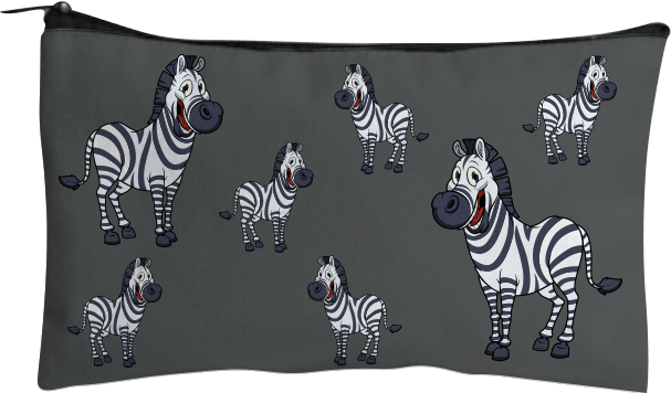 Ziva Zebra Jumbo Pencil Case - fungear.com.au