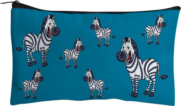 Ziva Zebra Jumbo Pencil Case - fungear.com.au