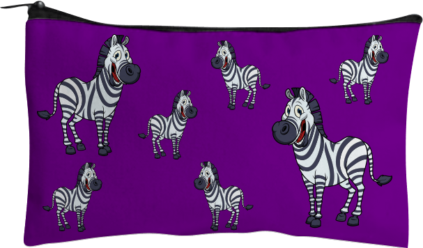 Ziva Zebra Jumbo Pencil Case - fungear.com.au