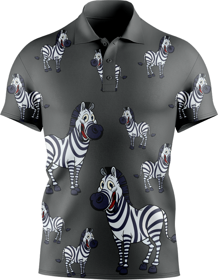 Ziva Zebra Men's Short Sleeve Polo