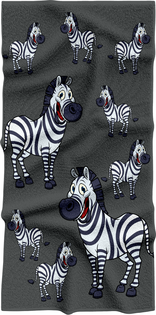 Ziva Zebra Towels - fungear.com.au