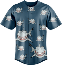 Snazzy Shark Baseball Jerseys 1