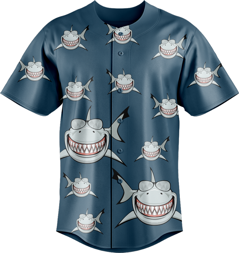 Snazzy Shark Baseball Jerseys
