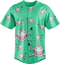 Snazzy Shark Baseball Jerseys 2