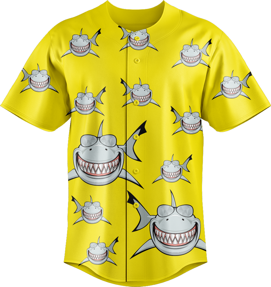 Snazzy Shark Baseball Jerseys