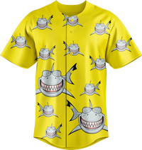 Snazzy Shark Baseball Jerseys 3