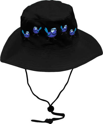 Blue Wren Wide Brim Hat