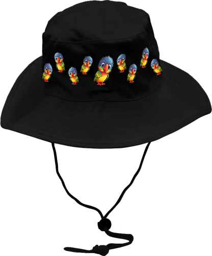 Rainbow Lorikeet  Wide Brim Hat
