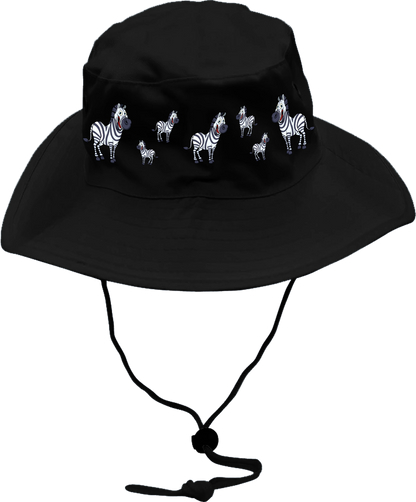 Ziva Zebra Wide Brim Hat