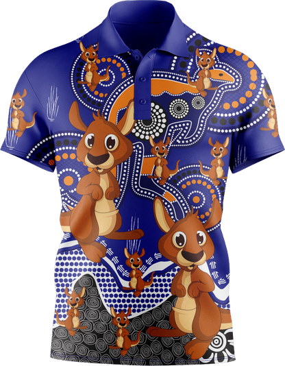 Kanga Indigenous Design Men's Short Sleeve Polo