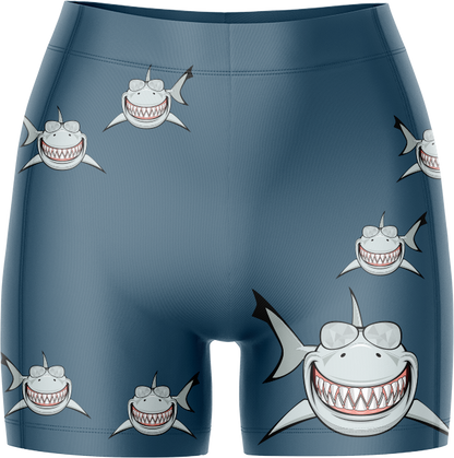 Snazzy Shark Ladies Gym Shorts