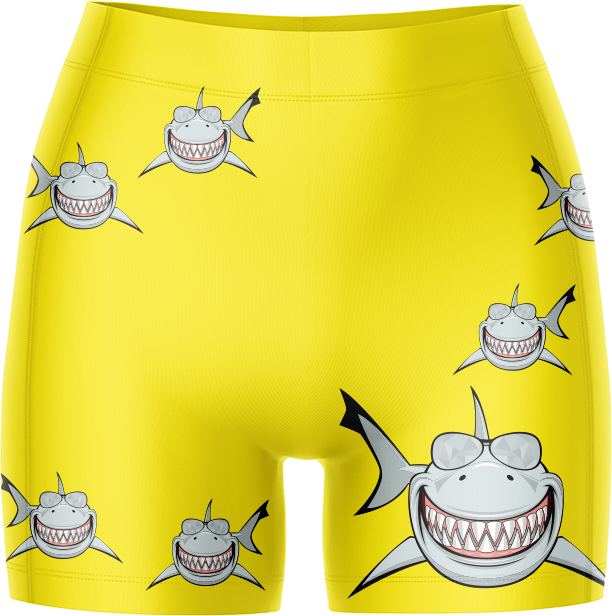 Snazzy Shark Ladies Gym Shorts