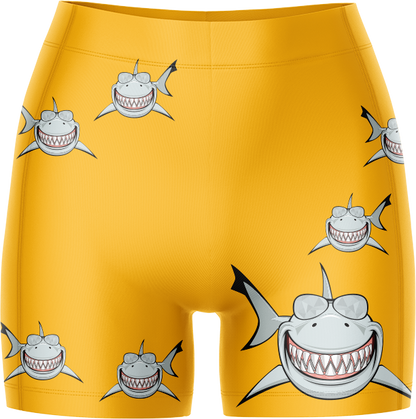 Snazzy Shark Ladies Gym Shorts