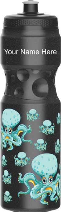 Octopus without beer Water Bottles 3