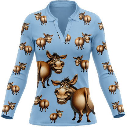 Donkey Ladies Long Sleeve Polo